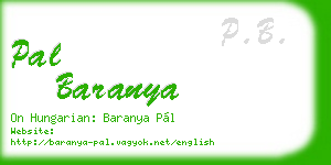 pal baranya business card