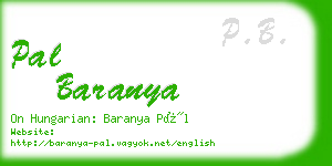 pal baranya business card